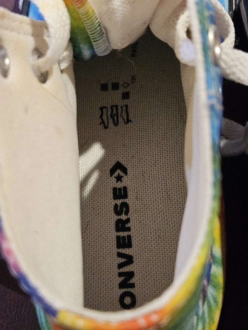 Converse Brand Tie-Dye High Top Canvas Sneakers - Multicolor Size 3